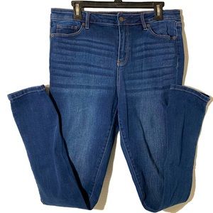 High Waist Skinny Blue Jeans